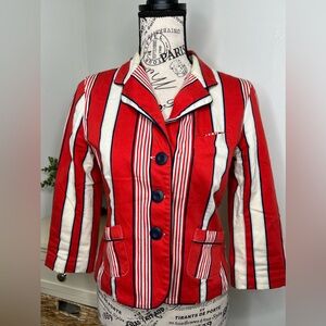 Luella - Red, White & Blue Stripe Carnaby Street Fitted Jacket